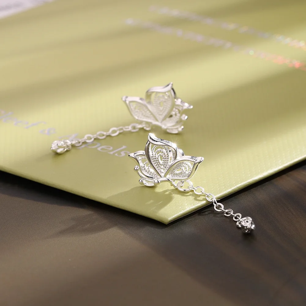 Hohle Schmetterlings-Ohrstecker aus 925er-Sterlingsilber für Damen, Luxus-Designer-Schmuck, Großhandel, Accessoires, verhindern Allergien – Detail 7