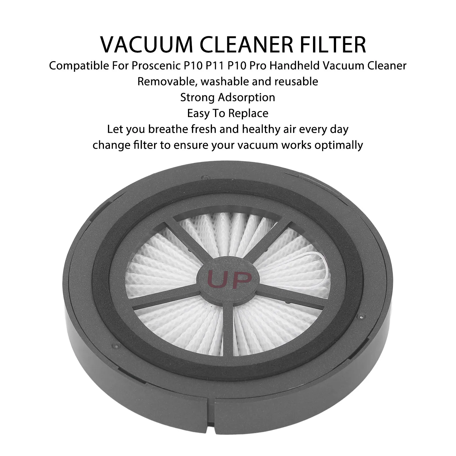 Vacuum Cleaner Parts Filter Vacuum Cleaner Accessories Filter Compatible For Proscenic P10 P11 P10 Pro Handheld Vacuum Cleaner