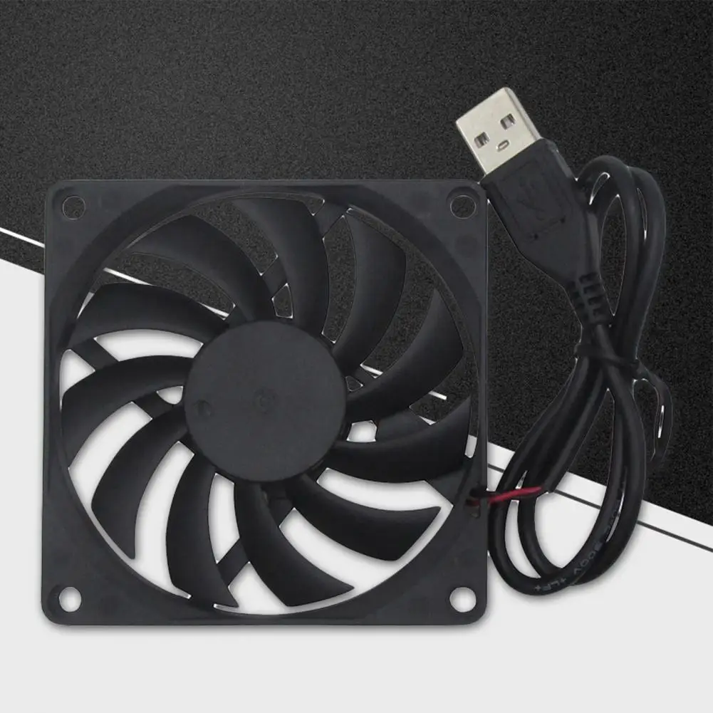 1pc Lüfter USB-Anschluss Universal 5v 8cm Router Computer gehäuse Kühlkörper PC Computer Kühler Lüfter Kühlkörper