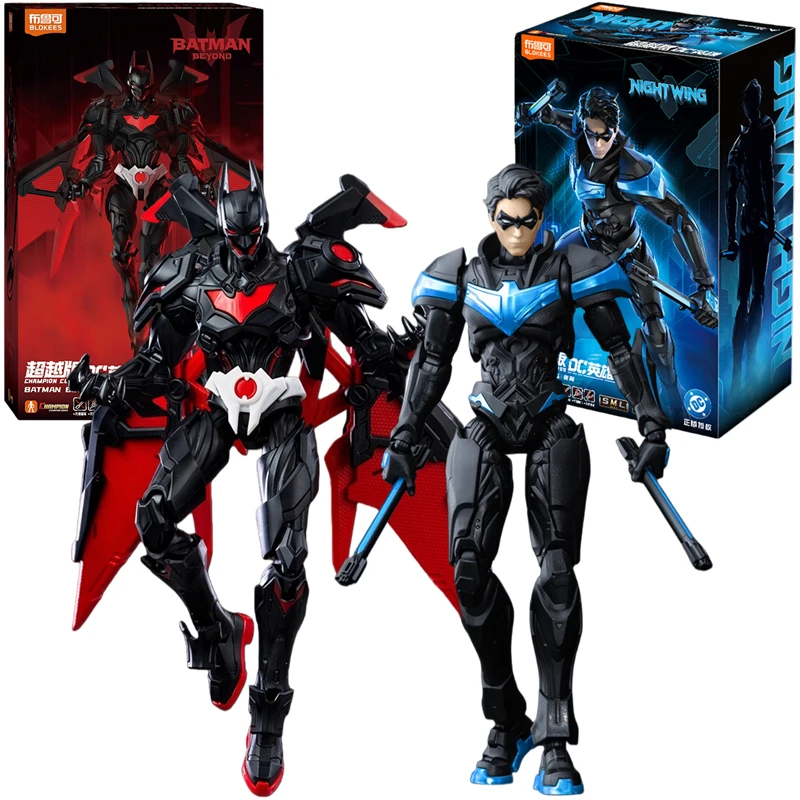 BLOKEES Original Nightwing Batman Beyond CHAMPION CLASS DC Justice League Comics Superhero Action Figure Assembled Model Toys