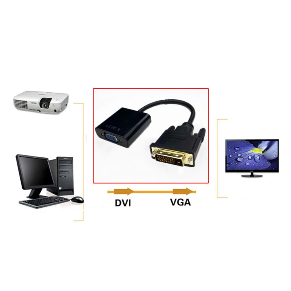 

Male to VGA Female Converter Cable for Computer 1080P High Definition Graphics Transmission Stable VGA Adapter