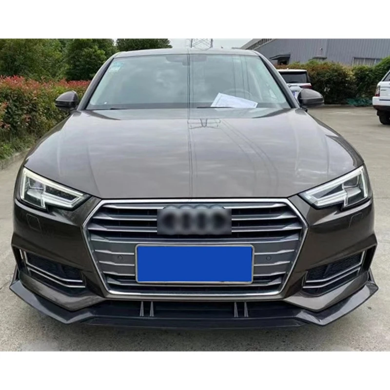 ABS Front Bumper Lip Diffuser Splitter For Audi A4 S4 RS4 B9/2017-2019 Collision Avoidance Refit Accessories Body Kit