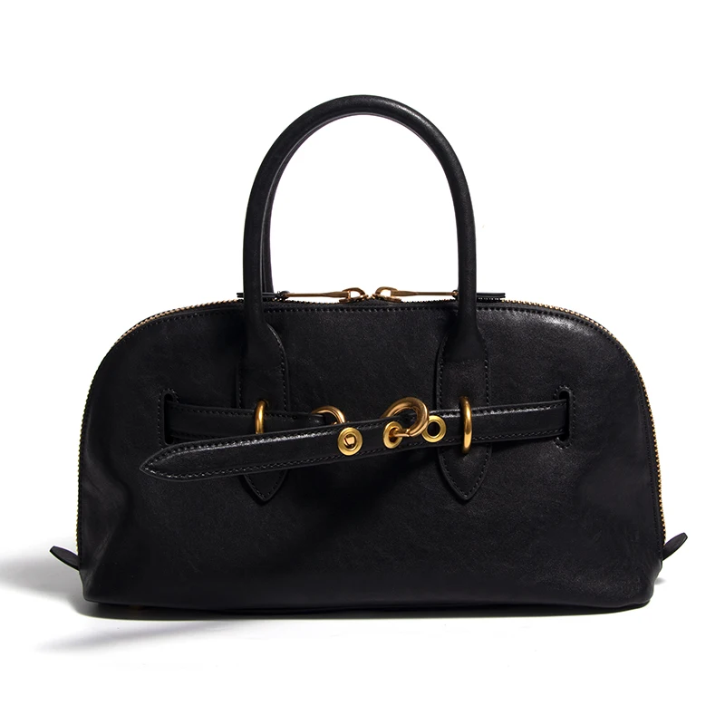 Neue Damen Retro Echtleder Shell Tasche Europäische Amerikanische Mode Gemüse Damen Pendeln Umhängetasche Handtasche Kelly Tote