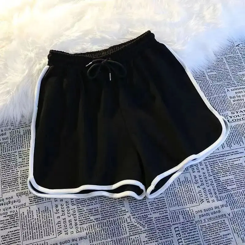 

Striped Sports Shorts Women Korean Fashion Casual Mini Shorts Summer Simple Loose Wide Leg Shorts Ladies New