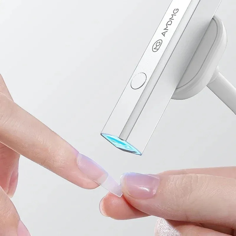 New Handheld Mini LED Nail Lamp Rechargeable Fast Dryer Magnetics Bracket UV Gel Lamp Foot Switch