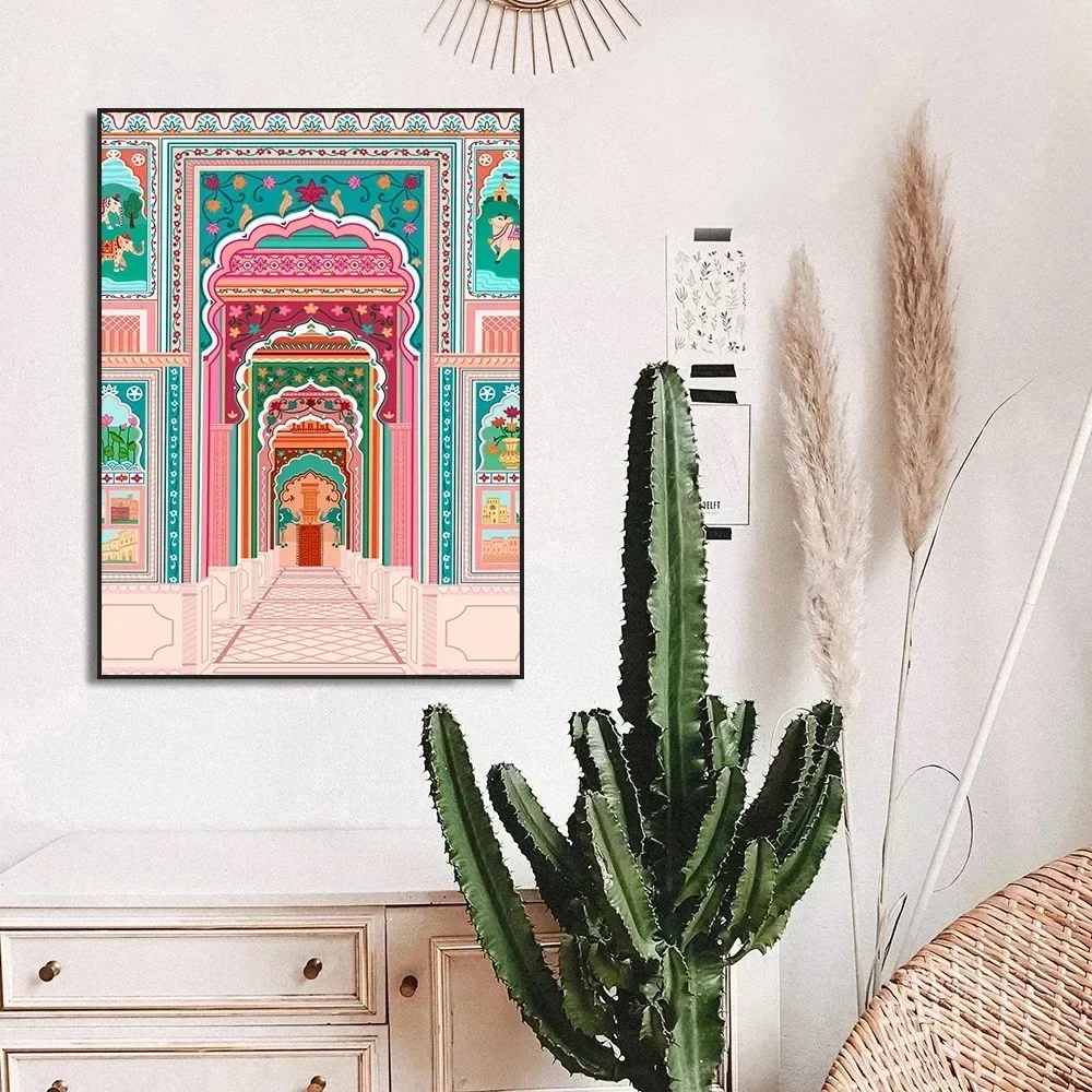 Marokko Marrakech Cappadocia India Gate Reise Stadtlandschaft Minimalistischer Wandkunstdruck Leinwandgemälde Poster für Heimdekoration