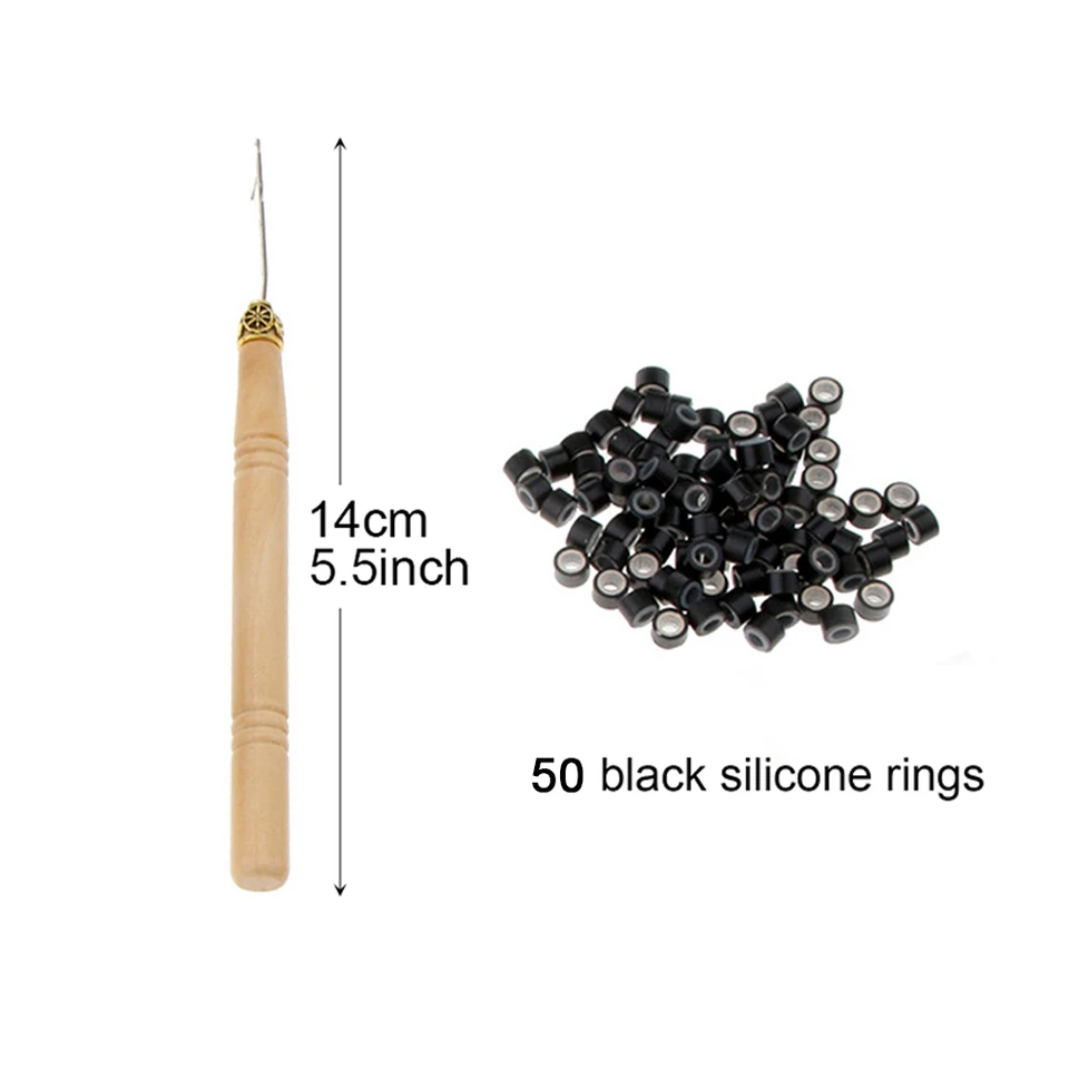 Extensiones sintéticas de color con punta en I, cabello lacio de 16 pulgadas, alta temperatura, 10 hebras por paquete 3