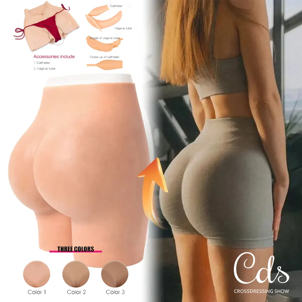 

Мужские реалистичные силиконовые брюки для трансвеститов — нижнее белье в стиле пупка с искусственной вагиной и улучшенными бедрами для Sissy Drag Queen