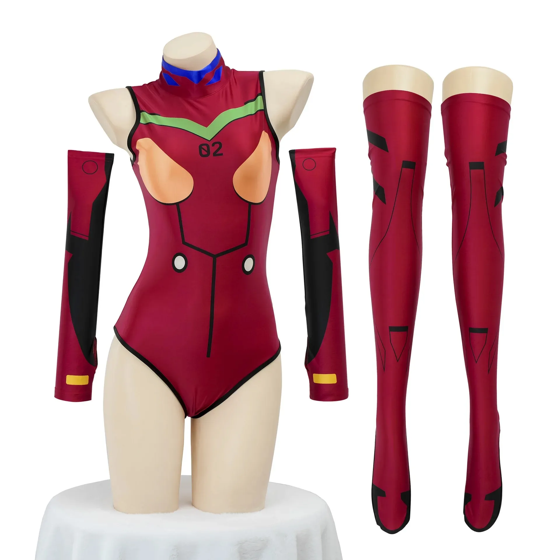 Ayanami Rei Asuka Langley Soryu Cosplay Kostüm Sexy Damen Bunny Girls 3D-Druck Jumpsuit Bodysuit Comic-Con Kostüme