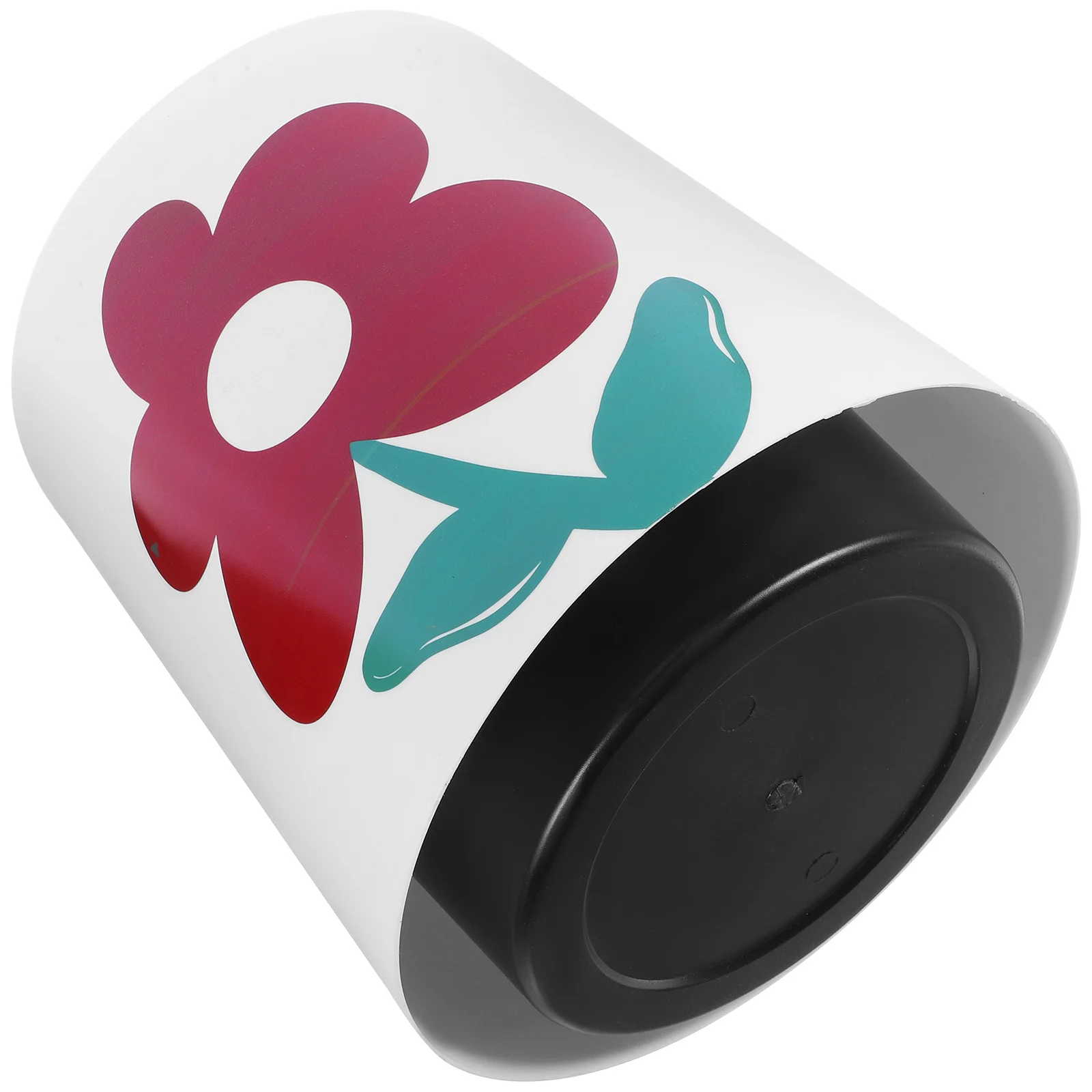 

Double Layer Flower Trash Can Modern Simple Design High Capacity for Home Office Bedroom Living Room Bathroom Kitchen Plastic