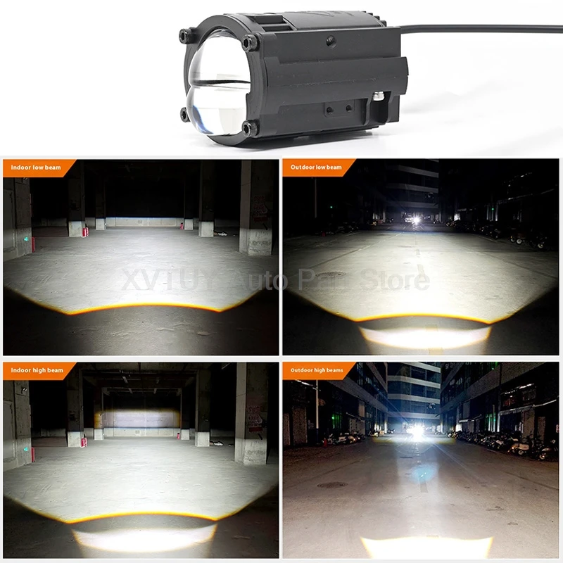 دراجة نارية LED المصباح عدسة ثنائية البؤرة 1.8 بوصة مصفوفة 50 واط عالية الطاقة الأضواء مقاوم للماء مدفع الصلب الصغيرة 12-80 فولت مريحة #4