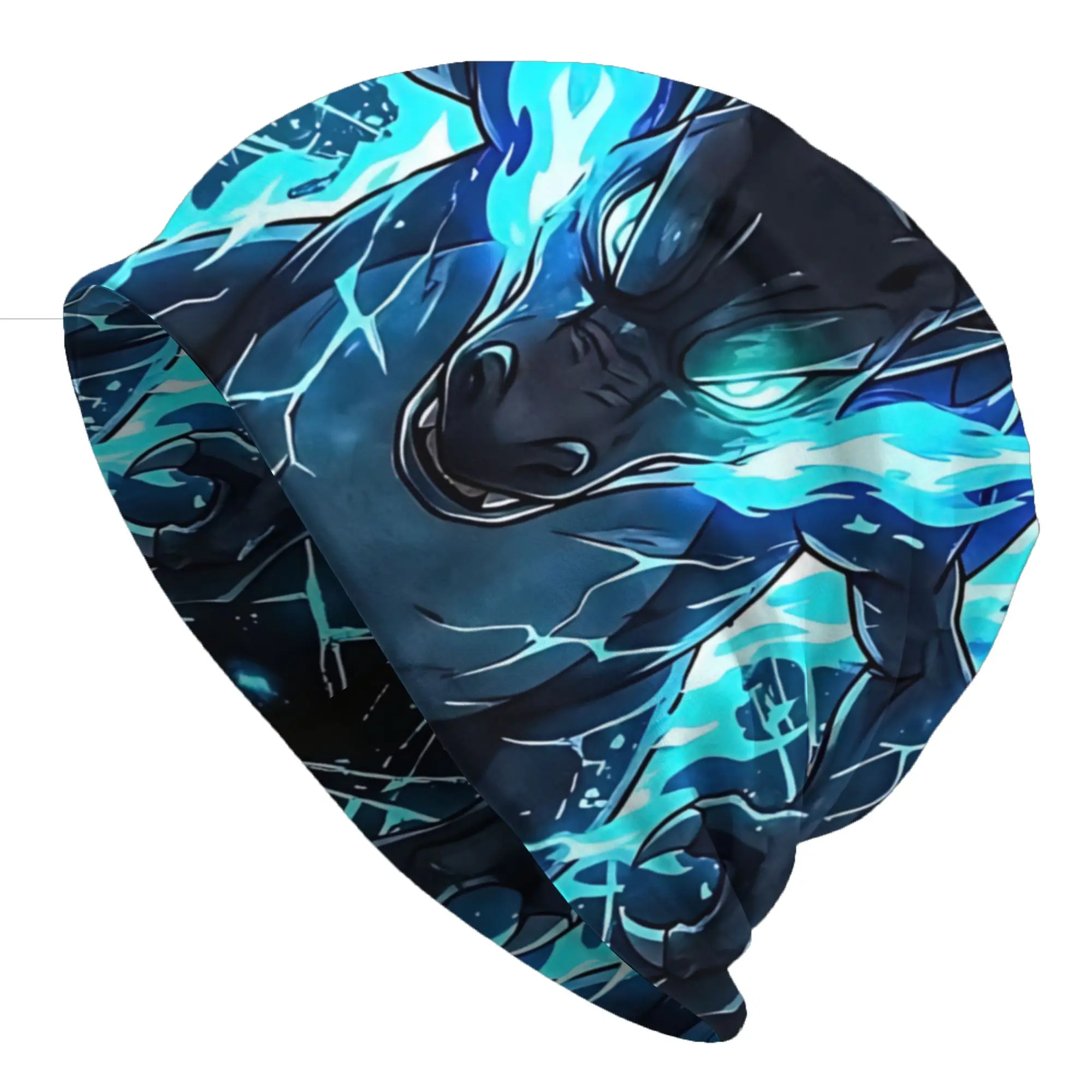 Pokemon Mega Charizard X Blue Flame Hat Winter Caps Men Women  Skullies Beanies Ski Caps Soft Bonnet Hats