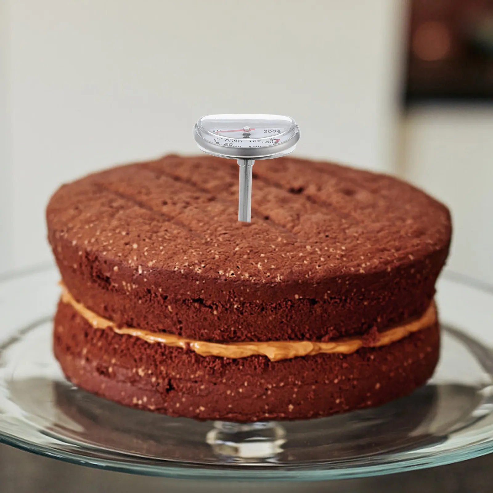 Stainless Steel Deep Fry Thermometer Frying Thermometer Cooking Tool Oil Temperature Gauge for Turkey Bbq Fry Deep