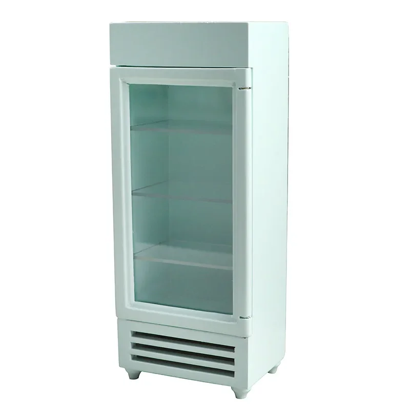 Casa de bonecas mini freezer de porta única itens em miniatura geladeira 1:12 bonecas bjd móveis supermercado casa de boneca acessórios brinquedos