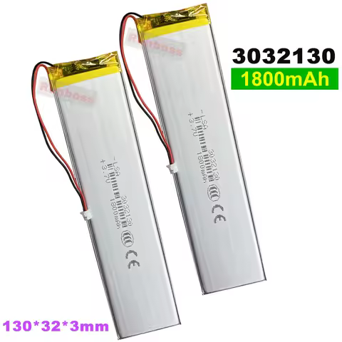 1-2PCS 3032130 3.7V 1800mAh Lithium Polymer Battery lipo cells For Keychron K3 keyboard LED lights Bluetooth Car camera recorder