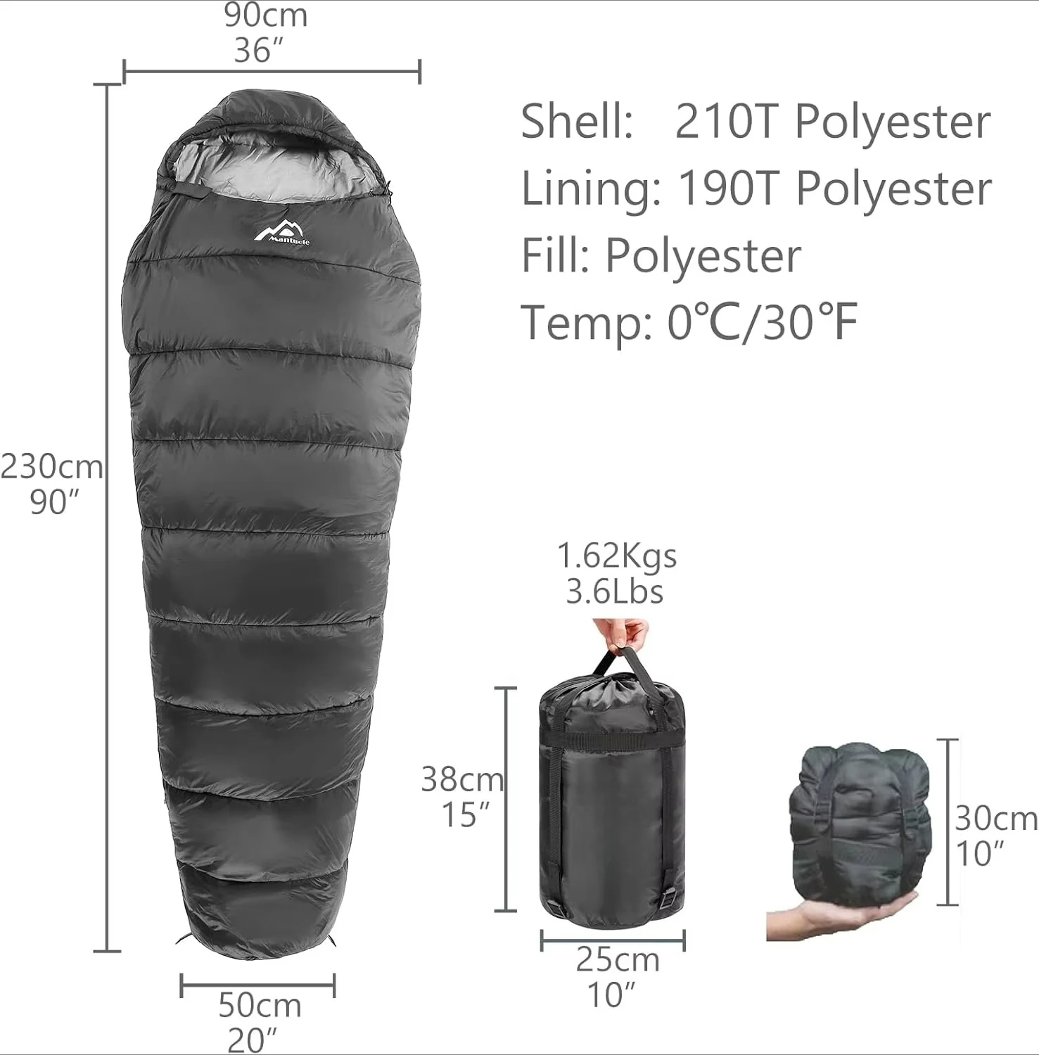 Waterproof Operated Heated Sleeping Bag with Heating Pads Portable Compact Camping Blanket
