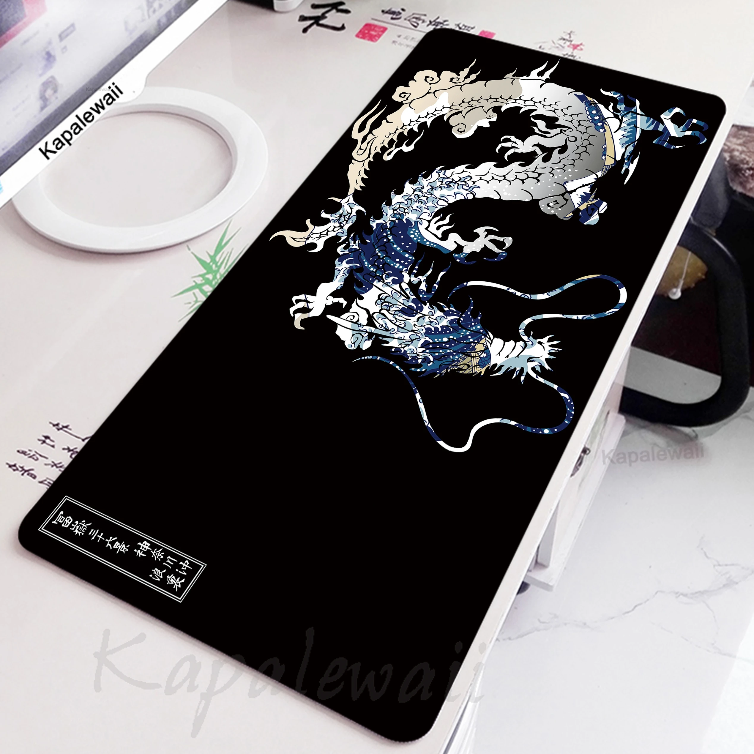 Japanese Style Koi Mousepad Computer Dragon Mousemat Gaming Desk Mat Large Mouse Mat Game Keyboard Pad 900x400mm Mouse Pad