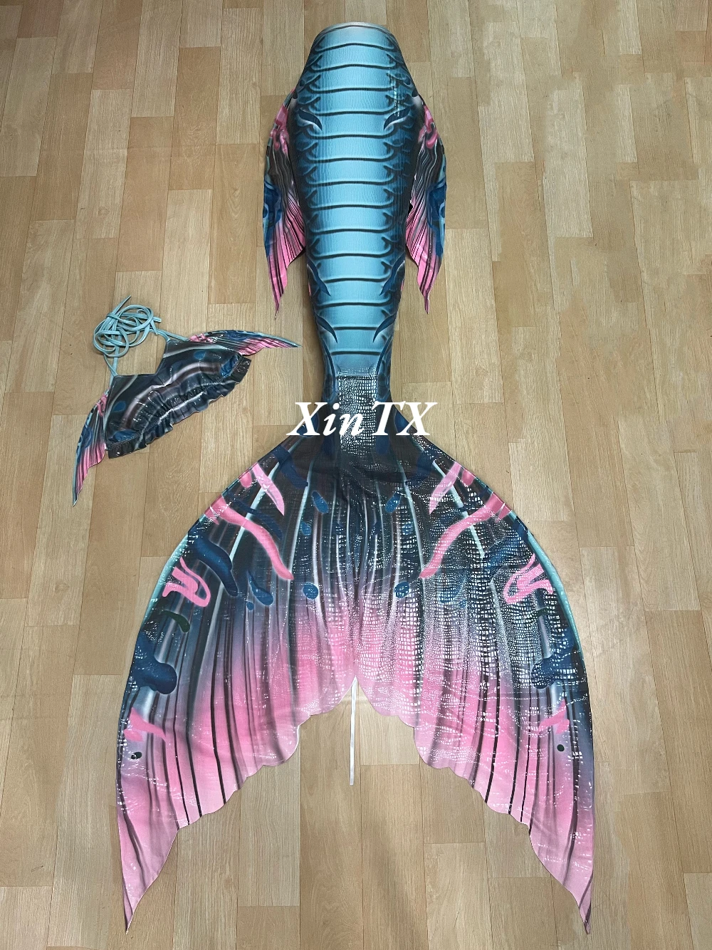 Adult Mermaid Tail Super Shiny Hot Stamping Bronzing Fabric Blingbling Can Fit Australian Fins Aquarium Swimming Bikini