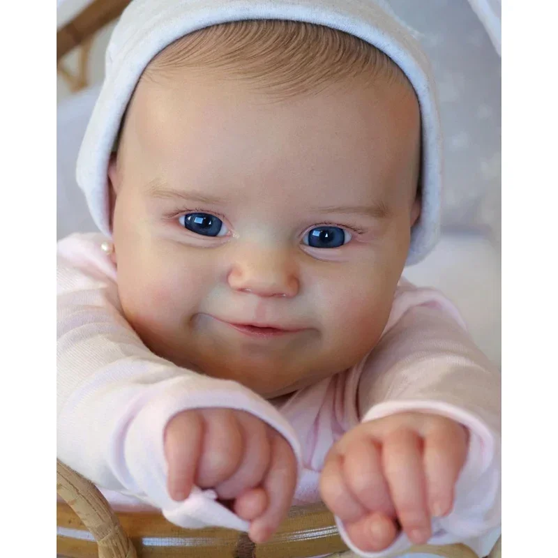 48cm Reborn Girl Doll Maddie  with Painted Hair Hand-Detailed Painting with Visible Veins