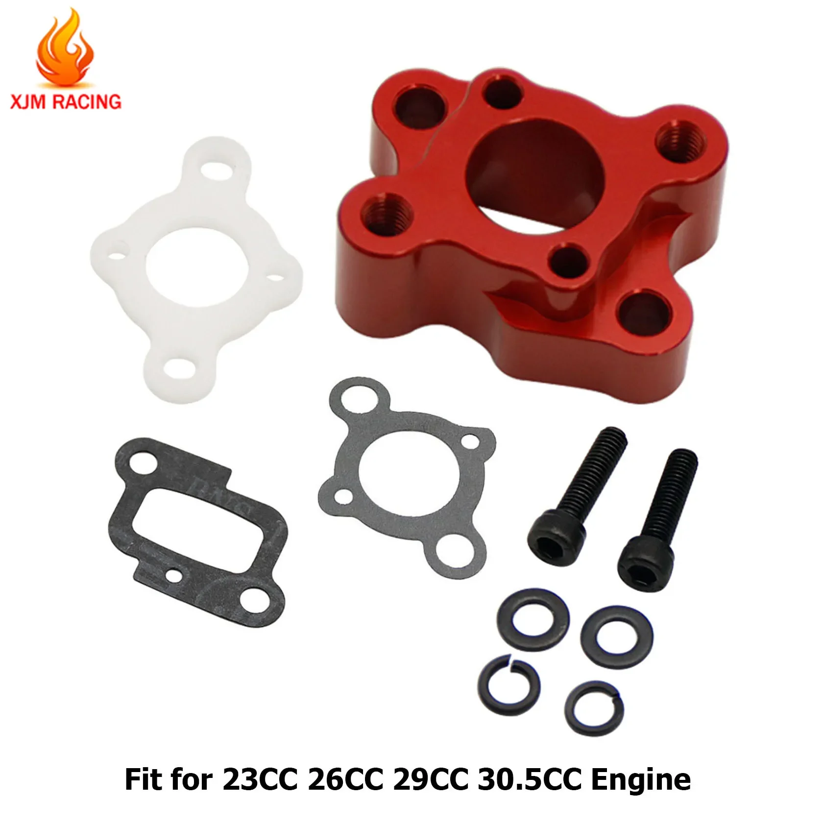 CNC Intake Manifold Kit for 1/5 HPI ROFUN ROVAN KM BAJA Losi 5ive T FG GoPed RedCat FID DTT RCMK MCD 23CC-71cc Engines Parts