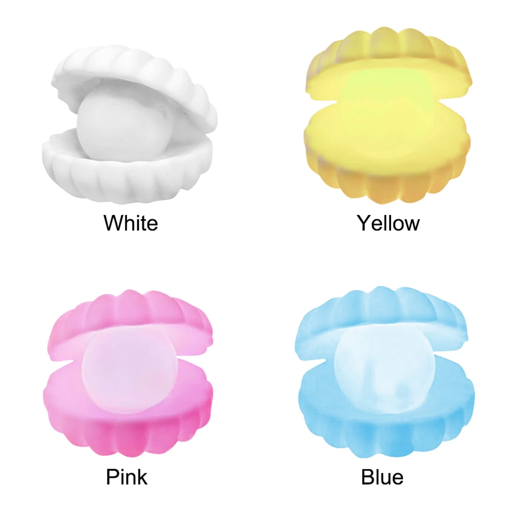 Solid เดสก์ท็อปเครื่องประดับโมเดิร์นมัลติฟังก์ชั่นโคมไฟข้างเตียงของขวัญ Night Light ไวนิล Pearl Shell ห้องนอนตกแต่งบ้าน LED