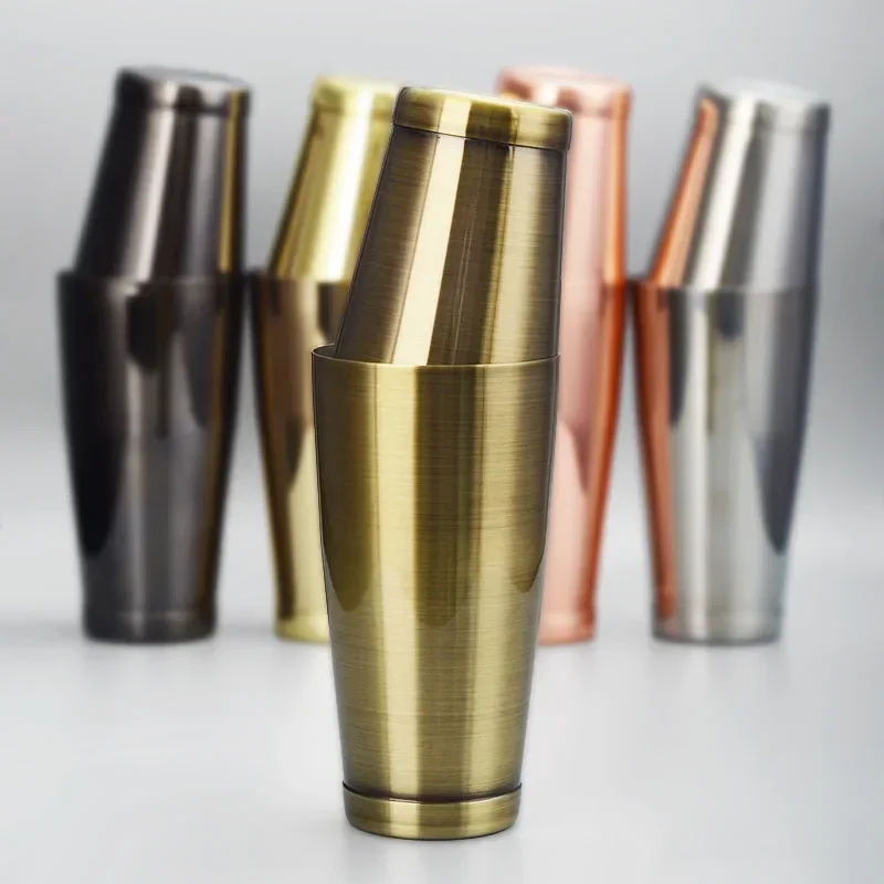 Premium Boston Cocktail Shaker Weighted Shaking Tins, Gold Plated / Copper Plated, Black / Mirror Finish, Premium Barware Tools