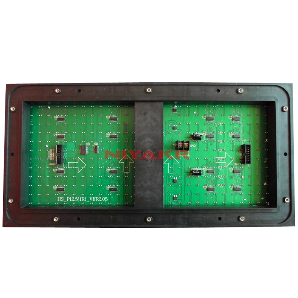 Module d'affichage LED jaune ambre extérieur DIP 400x200 P12.5, qualité pour panneau de destination de Bus