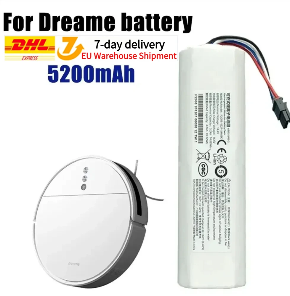 

P2008-4S2P-MMBK Original Replacement Battery For Dreame F9 D9 L10 Pro Plus RLS3 RLS5 RLS5L RLS5D Accessories Parts