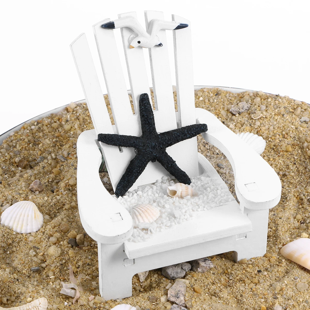 

Beach Chair Decoration Background Prop Themed Room House Miniature Handcrafted Coastal Bamboo Decorations for Home Accent