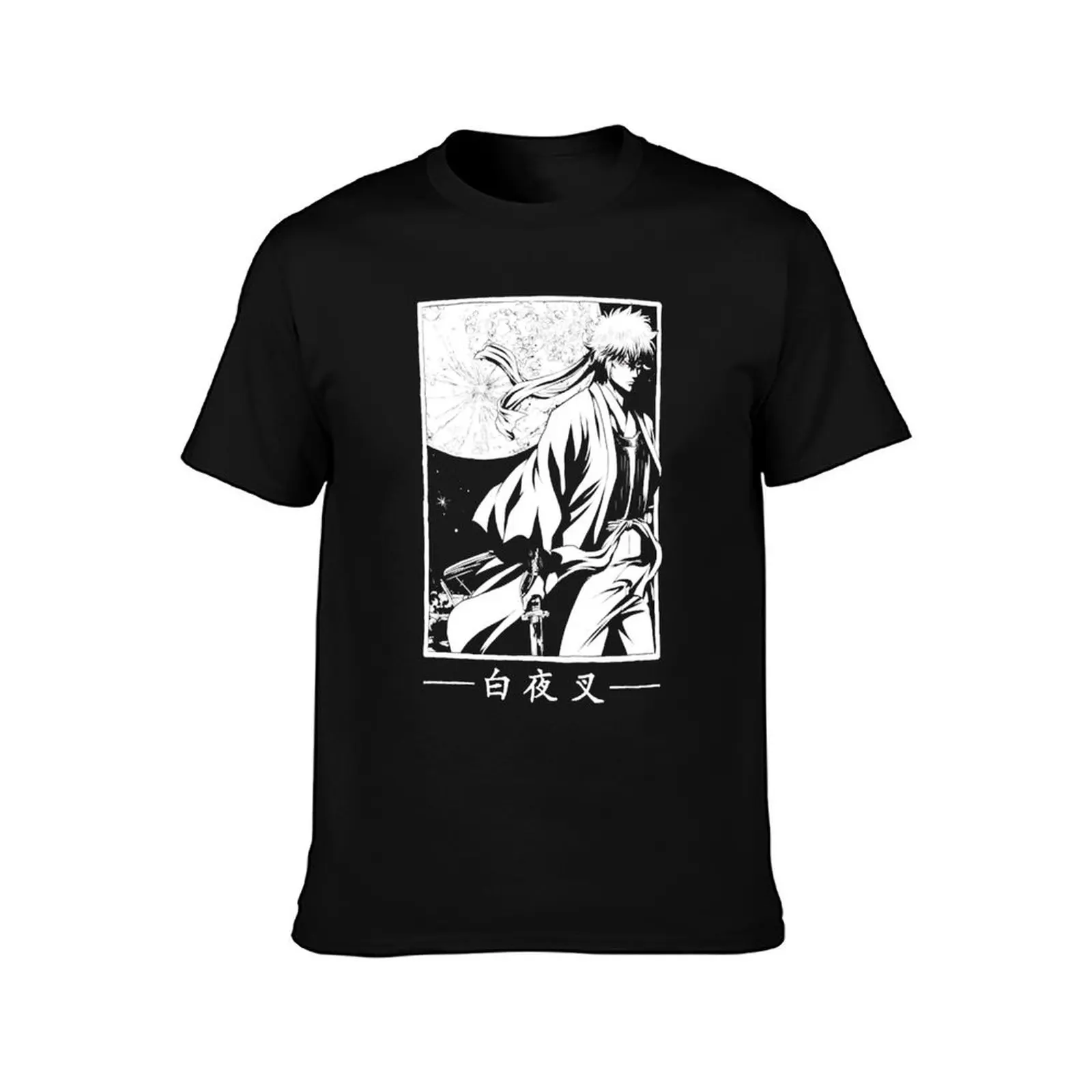 Gintoki Sakata - The White Yaksha T-Shirt Summer Casual Cotton Tee Oversized Streetwear Tops Vintage Graphic Print