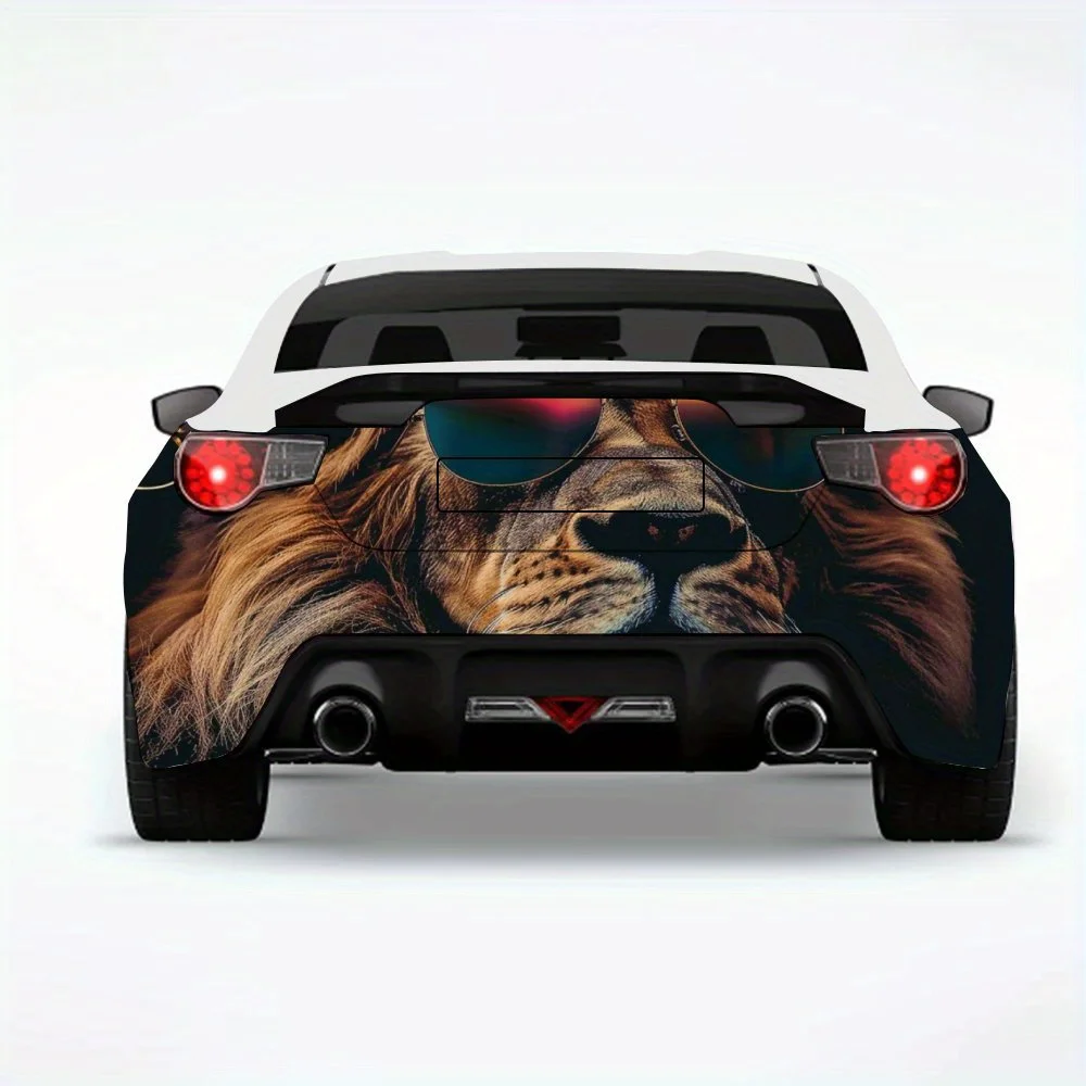 

Cool_Lion_with_Sunglasses Car Sticker-Vinyl Decal for Car Rear, Waterproof Self-Adhesive Vinyl Stickers for Vehicle Tail & Bumpe