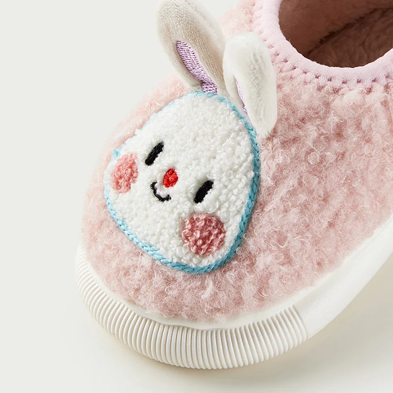 Cheerful Mario 2023 New Style Winter Children Warm Home Cotton Shoes Boys Girls Baby Cartoon Cute Plush Cotton Shoes