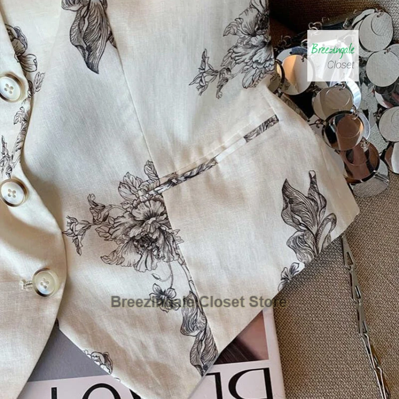 フランス刺繍カジュアルベスト女性の新しい春と夏の摩耗タンクトップファッションハイエンド気質プリント V ネックベストベスト