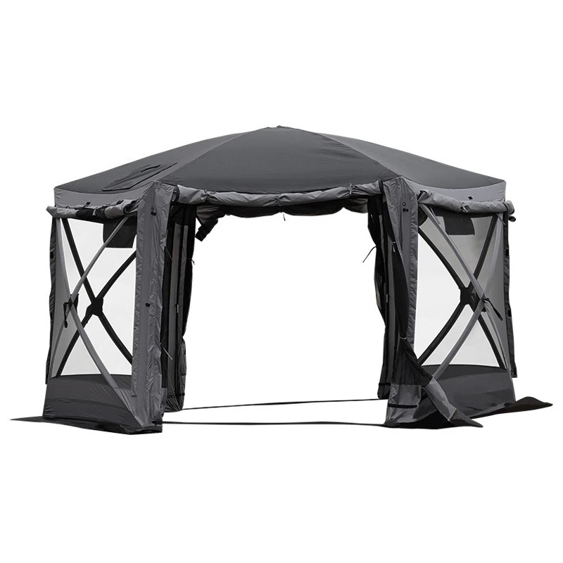 

Hexagonal module tent outdoor 7-8 people, camping sunshade, rainproof, sunscreen and mosquito-proof tent
