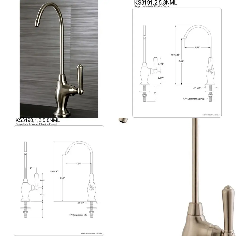 

Magellan Series 1/4-Turn Brushed Nickel Water Filter Tap, KS3198NML