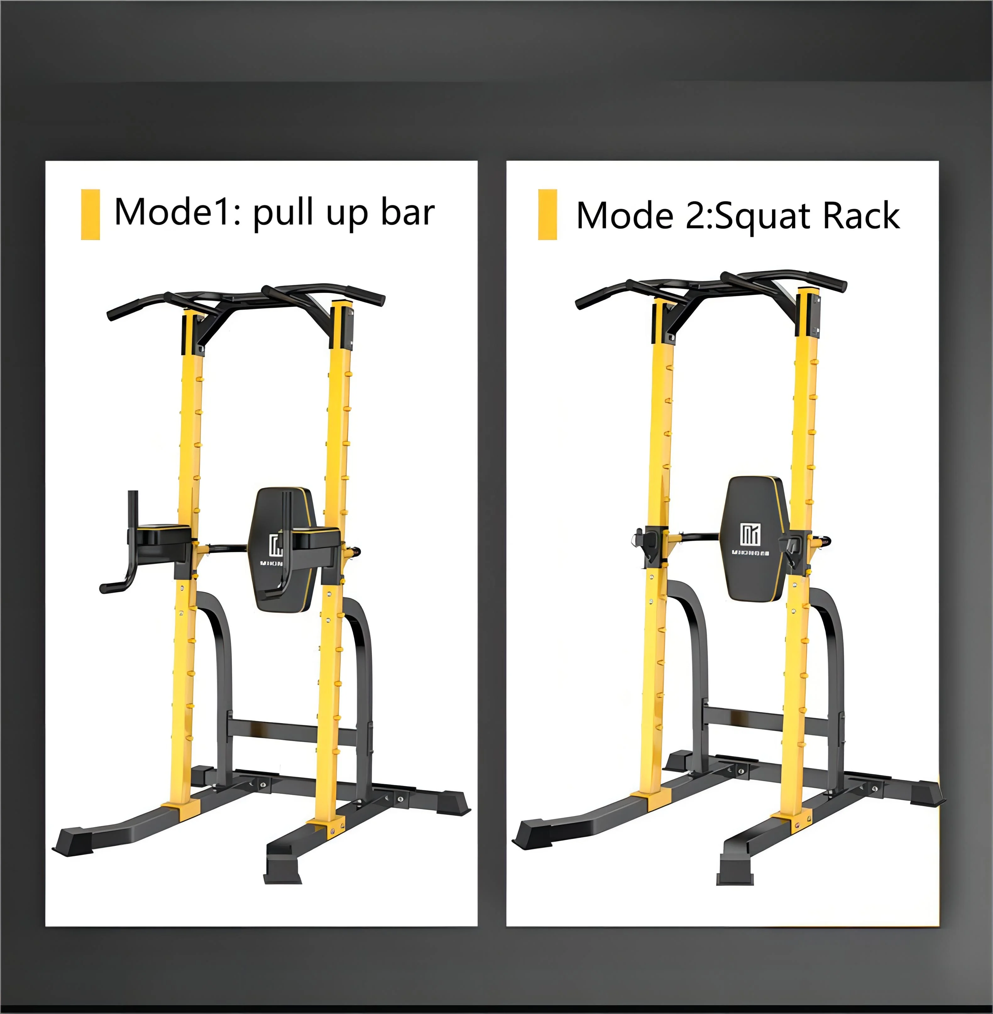 xe-Power Tower Multi Function Adjustable Pull up Bar Squat Rack  DIP Station Chin up Home Gym Equipment%