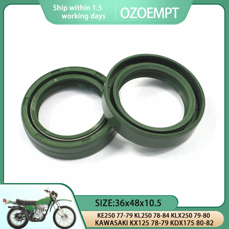 OZOEMPT Motorcycle Front fork oil seal Apply to KAWASAKI KX125 78-79 KDX175 80-82 KE250 77-79 KL250 78-84 KLX250 79-80