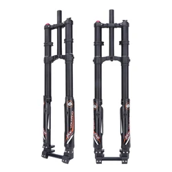 DNM Downhill Mountain Bike Fork 203mm Travel Disc Brake Oil Suspension Aluminium Alloy MTB Bicycle Front Fork 26/27.5 Inch