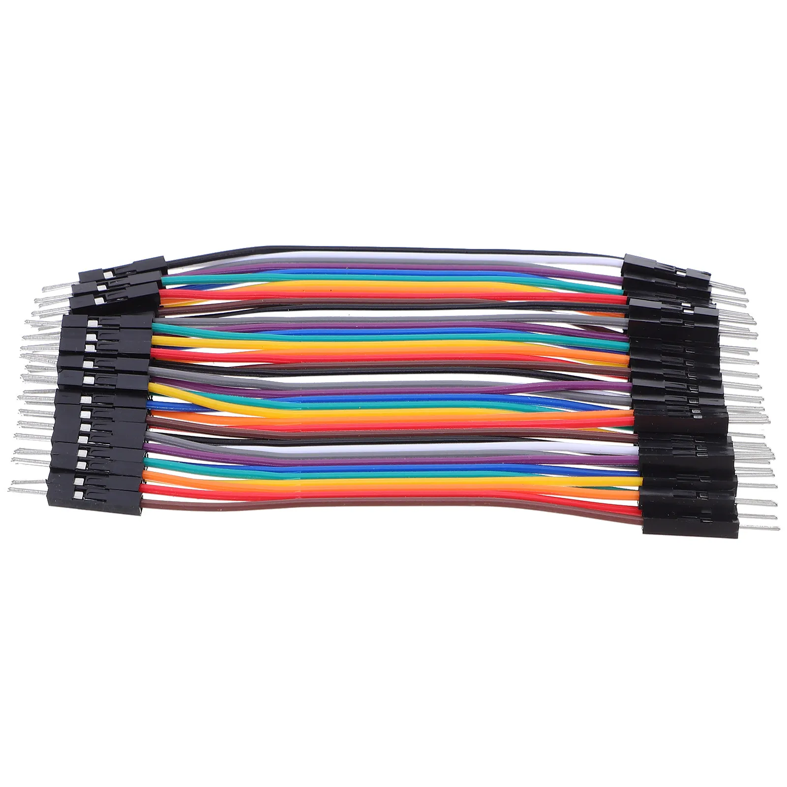 40Pcs Male to Male Color Jumper Wires 10Cm 2.54mm Pitch Electronic Breadboard Wire Cable Kit for DIY