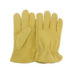 Durable Cowhide Work Gloves  Leather For Construction, Gardening,Motorcycle,Metal Work,Heavy Duty,General Work