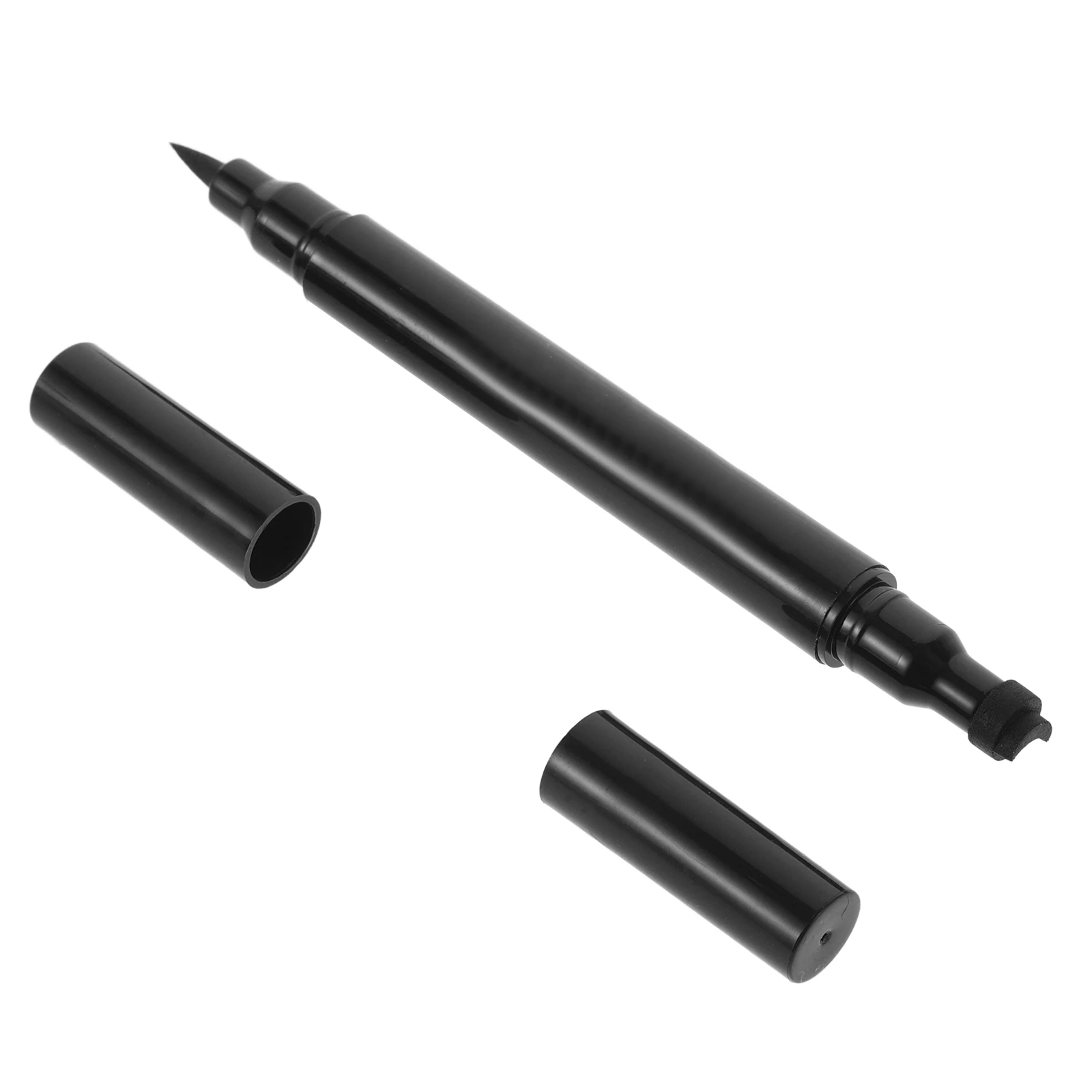 Wodoodporny eyeliner w płynie z podwójnym aplikatorem do makijażu oczu typu \"kocie oko\", narzędzie do makijażu, wzorzysty stempel, długotrwała formuła.