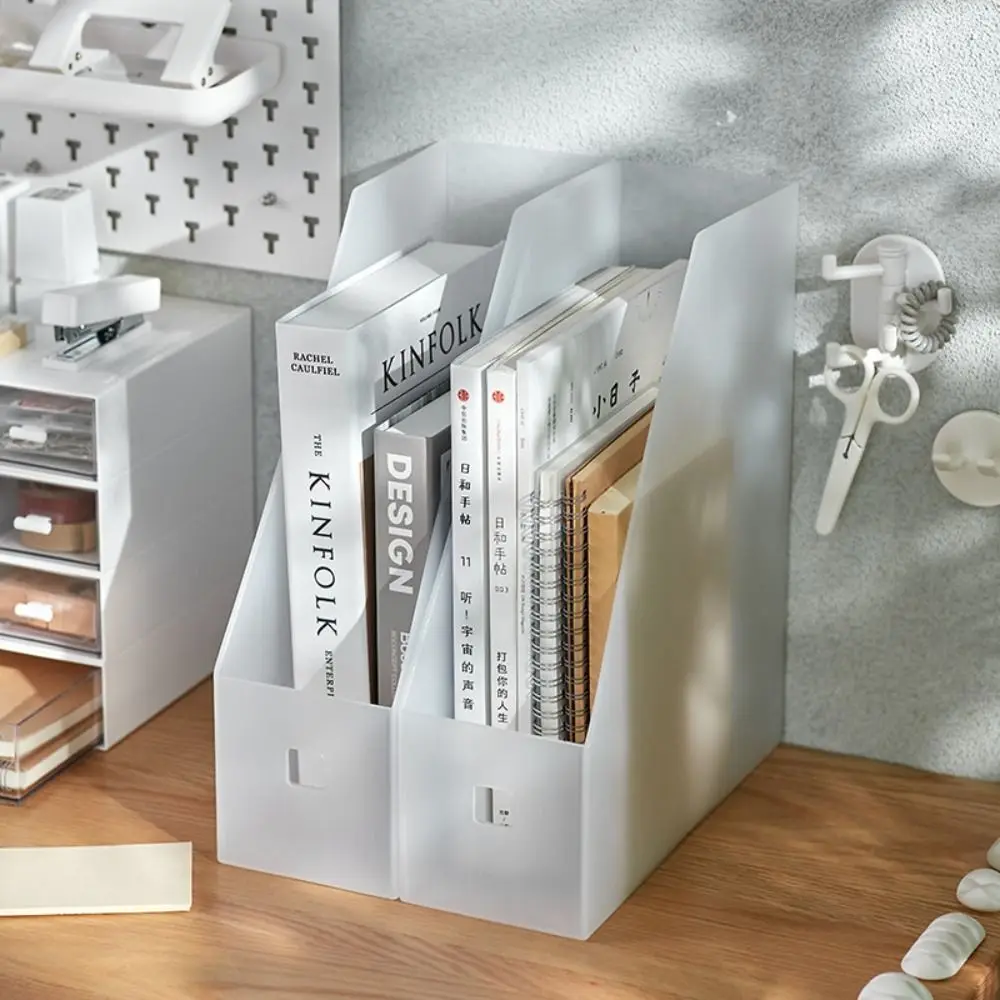 Sundries Storage Box Folding File Storage Box Paper Organizer Desktop Organizer File Organizer Box PP Plastic Transparent