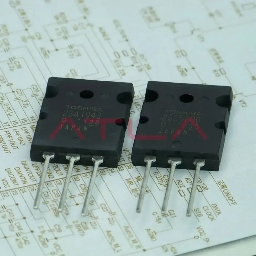 

5pair(10pcs) 2SA1943& 2SC5200 Aluminum Original PNP Power Transistor NEW