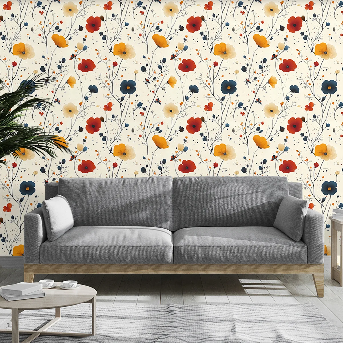 

Акварельные цветочные обои с кожурой и наклейкой, полевые цветы, декор для садовых стен, самоклеящиеся обои для арендованной квартиры