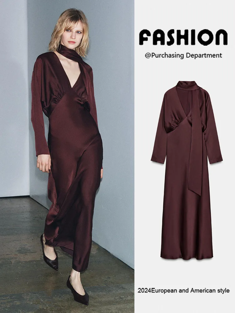 

Новинка Весна 2025: Женский модный шарф из шелкового атласа с универсальной текстурой, коллекция Зима 2025