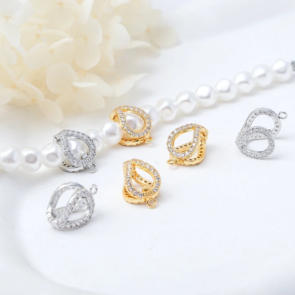 

3Pcs Pearl Pendant Bail Clasp Brass Changeable Enhancer Connector Clasp For DIY Bracelet Necklace Jewelry Making Accessories