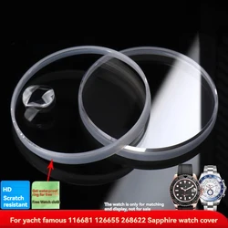 For Rolex yacht Luxury Watch Mirror with Calendar Glass 116681 116688 268622 126655 Series Sapphire Glass Watch Mask Lens