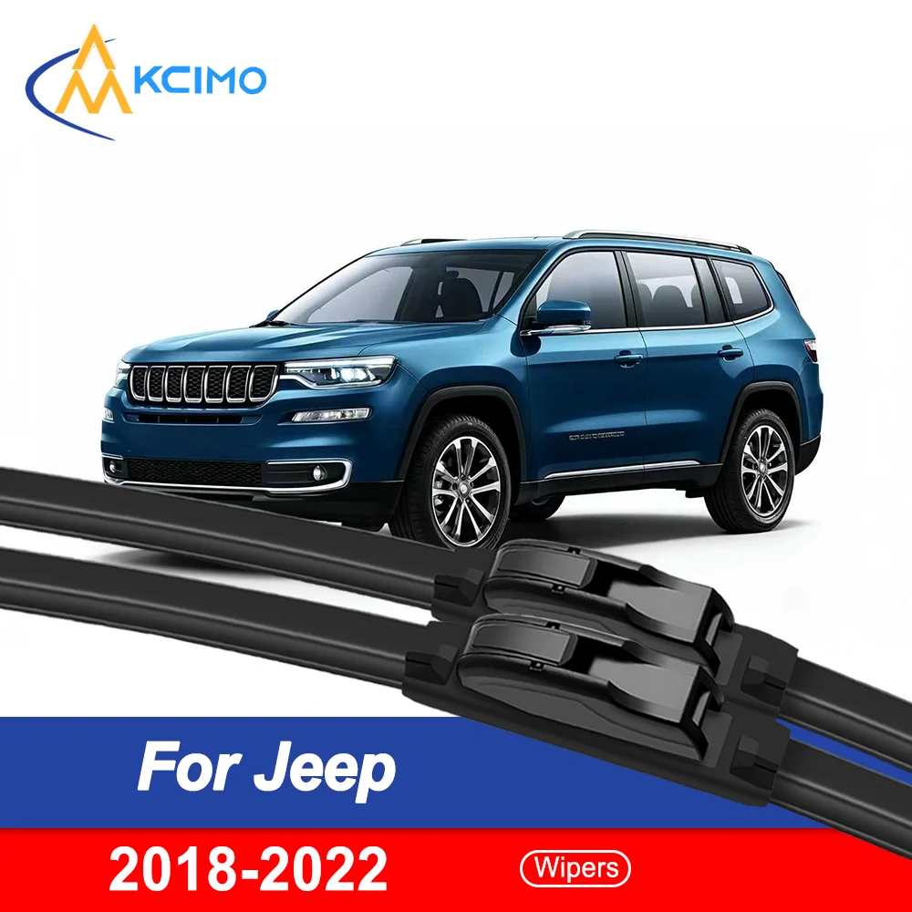 

All-Weather Frameless Wiper Set – Perfect Fit for Jeep Grand Commander K8 2018-2022 SilentGlide Beam Blades