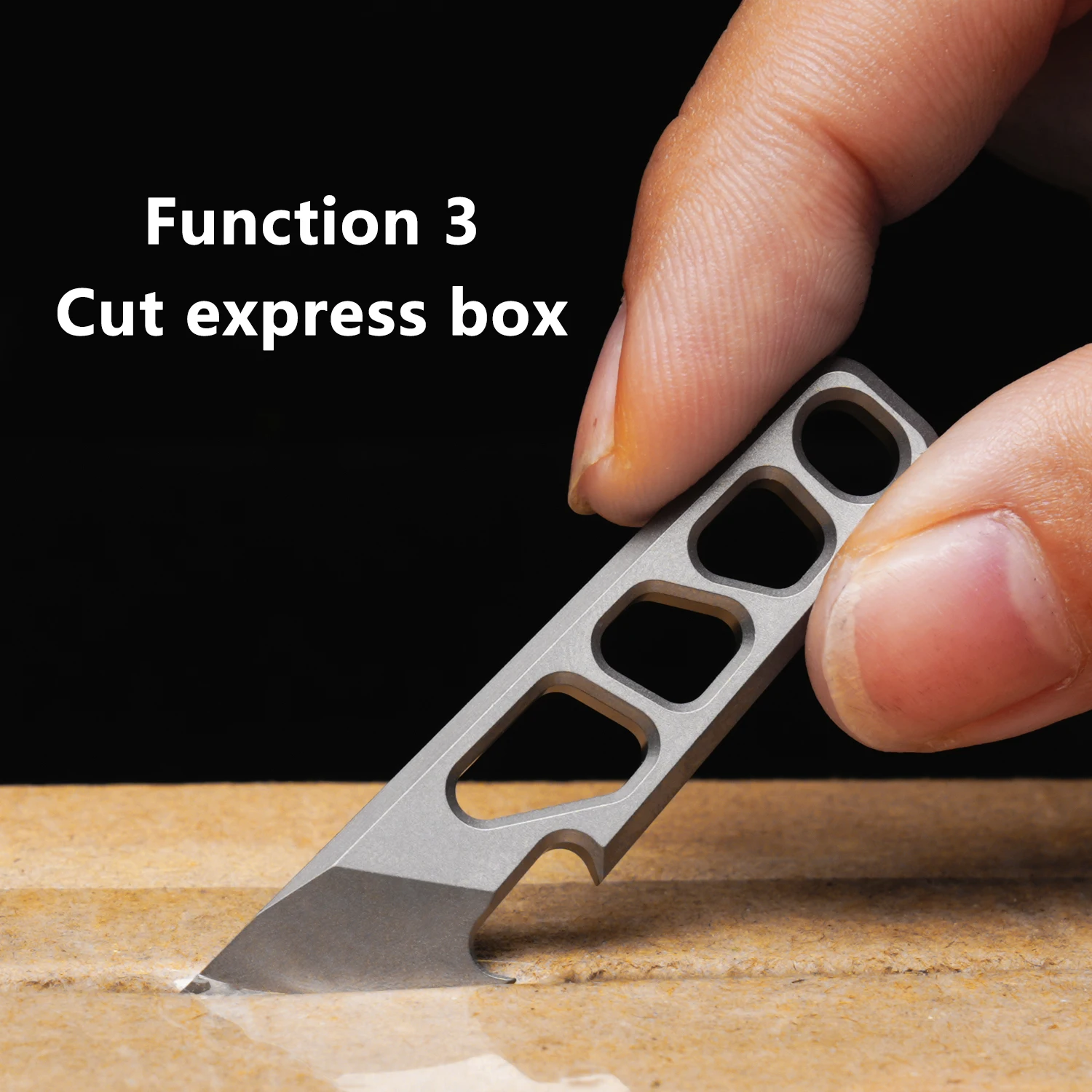 1pc Titanium Alloy Crowbars Tool multifunctional Mini Bottle Opener Portable Cutting Express EDC Self-defense Pry Bar Gray NEW