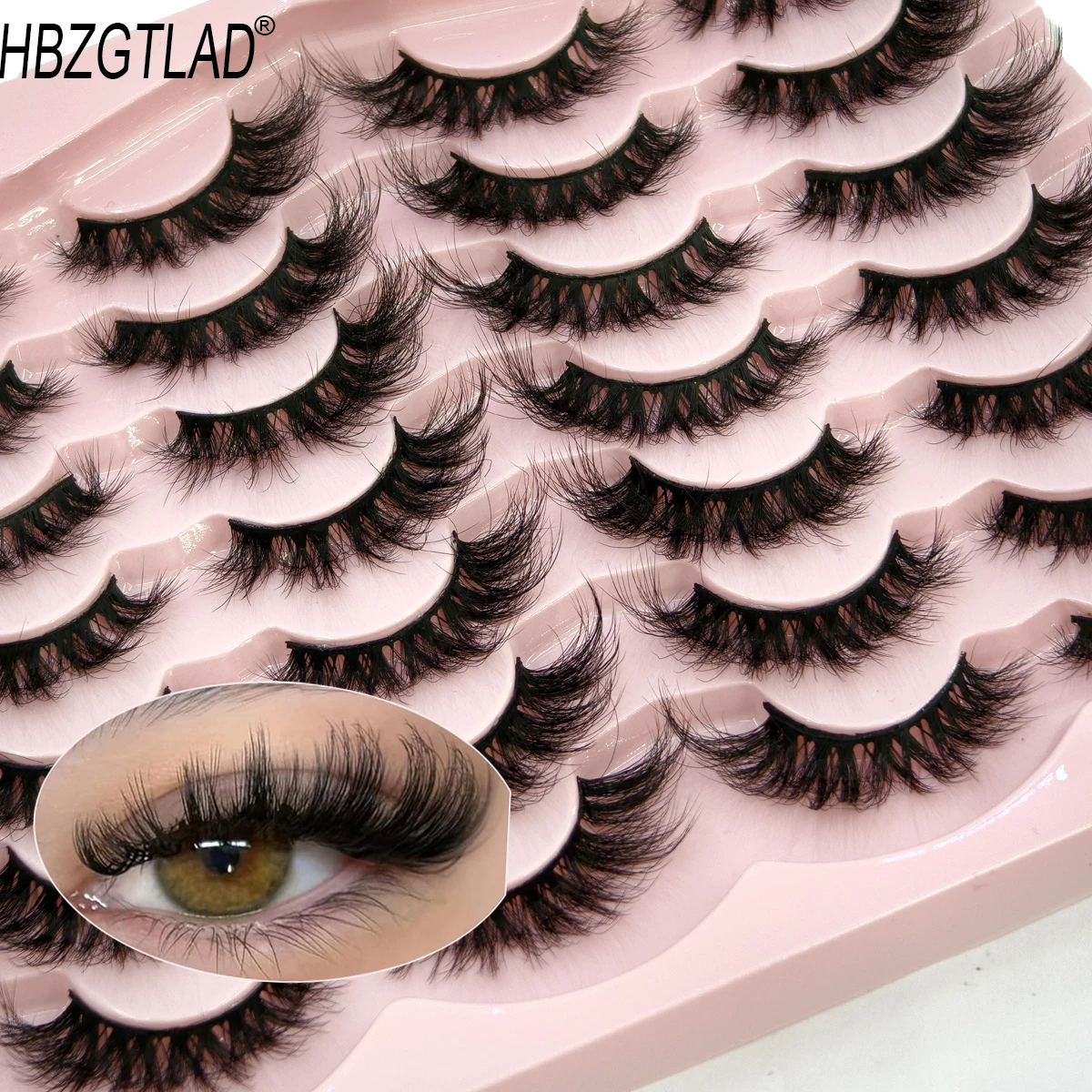 Neue 14Pairs Natürliche Falsche Wimpern Gefälschte Wimpern Lange 3D Nerz Flauschigen Wimpern Make-Up Verlängerung Wimpern Nerz Wimpern Schönheit